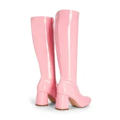 Dreamy Desire Square Toe Chunky Knee High Gogo Boots