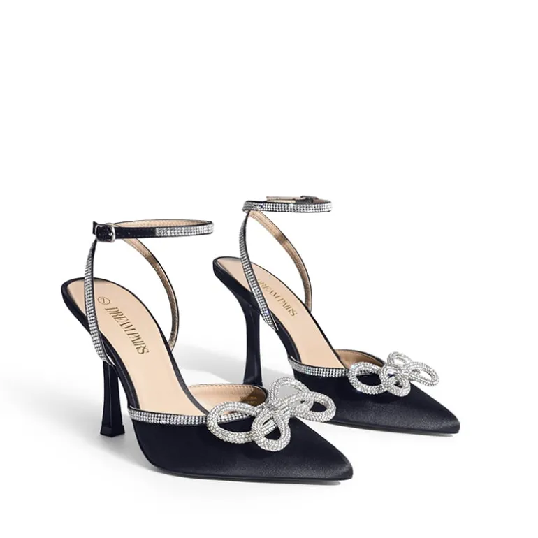 Dreamy Destiny Stiletto Rhinestone Strap Pumps