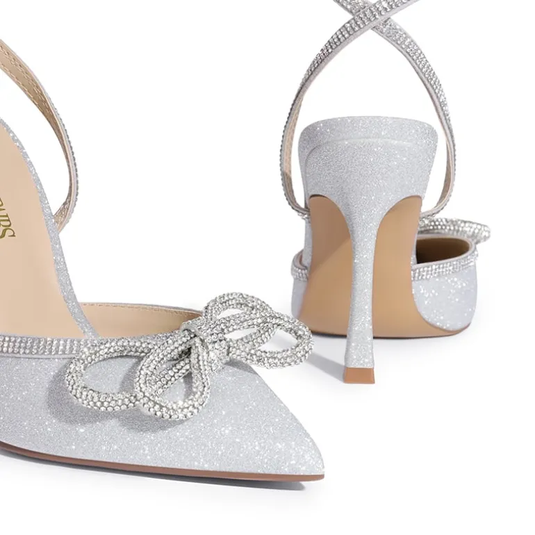Dreamy Destiny Stiletto Rhinestone Strap Pumps