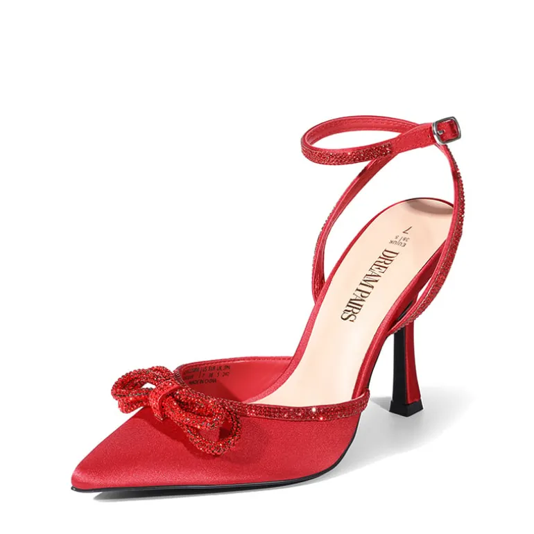 Dreamy Destiny Stiletto Rhinestone Strap Pumps
