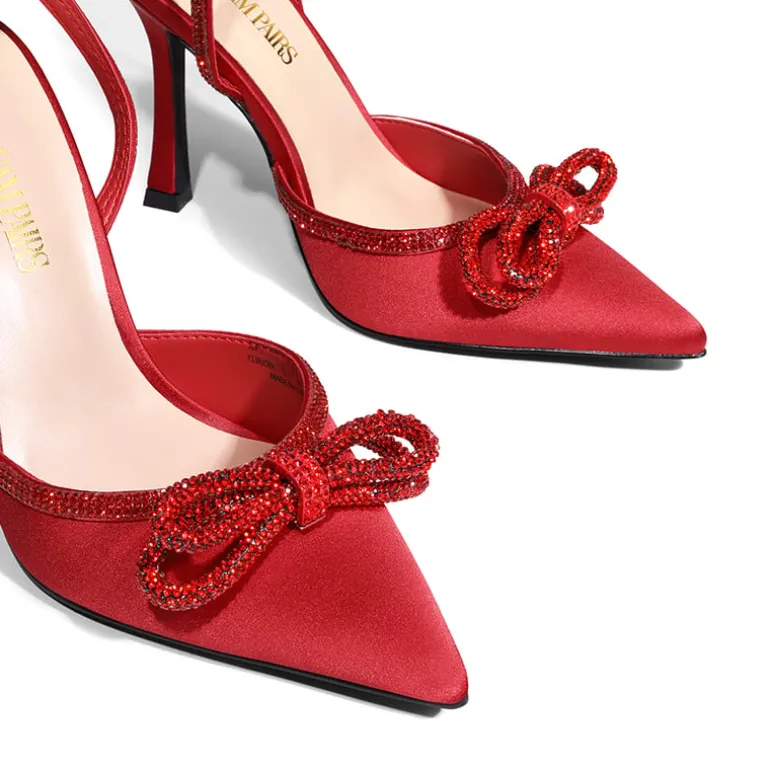Dreamy Destiny Stiletto Rhinestone Strap Pumps