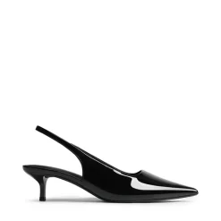 Dreamy Easy Elegance Pointed Toe Kitten Heel Slingback Heels