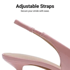 Dreamy Easy Elegance Pointed Toe Kitten Heel Slingback Heels