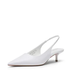 Dreamy Easy Elegance Pointed Toe Kitten Heel Slingback Heels