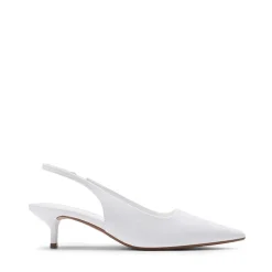 Dreamy Easy Elegance Pointed Toe Kitten Heel Slingback Heels