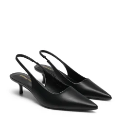 Dreamy Easy Elegance Pointed Toe Kitten Heel Slingback Heels