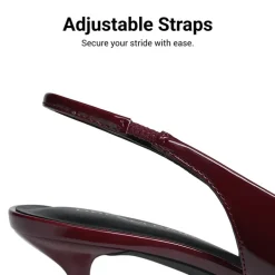 Dreamy Easy Elegance Pointed Toe Kitten Heel Slingback Heels