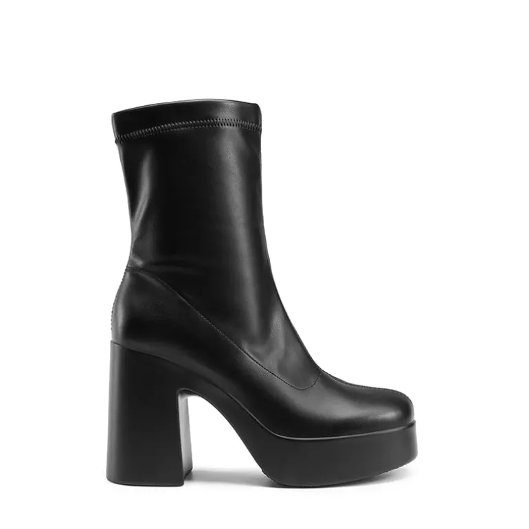 Dreamy Square Toe Platform Chunky Ankle Boots - Stella