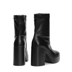 Dreamy Square Toe Platform Chunky Ankle Boots - Stella