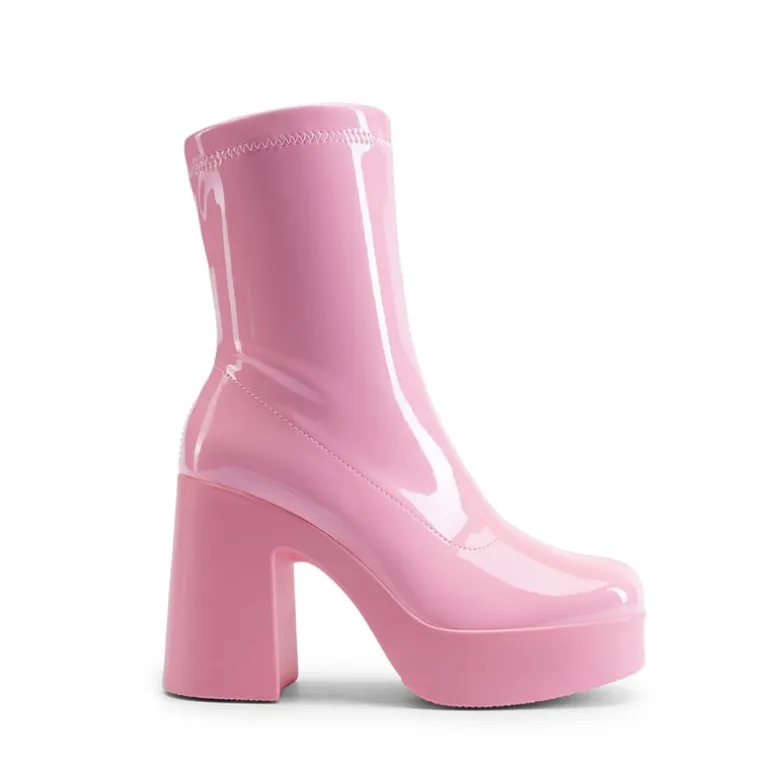 Dreamy Square Toe Platform Chunky Ankle Boots - Stella