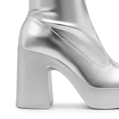 Dreamy Square Toe Platform Chunky Ankle Boots - Stella