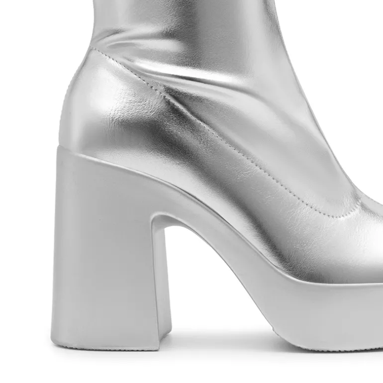 Dreamy Square Toe Platform Chunky Ankle Boots - Stella