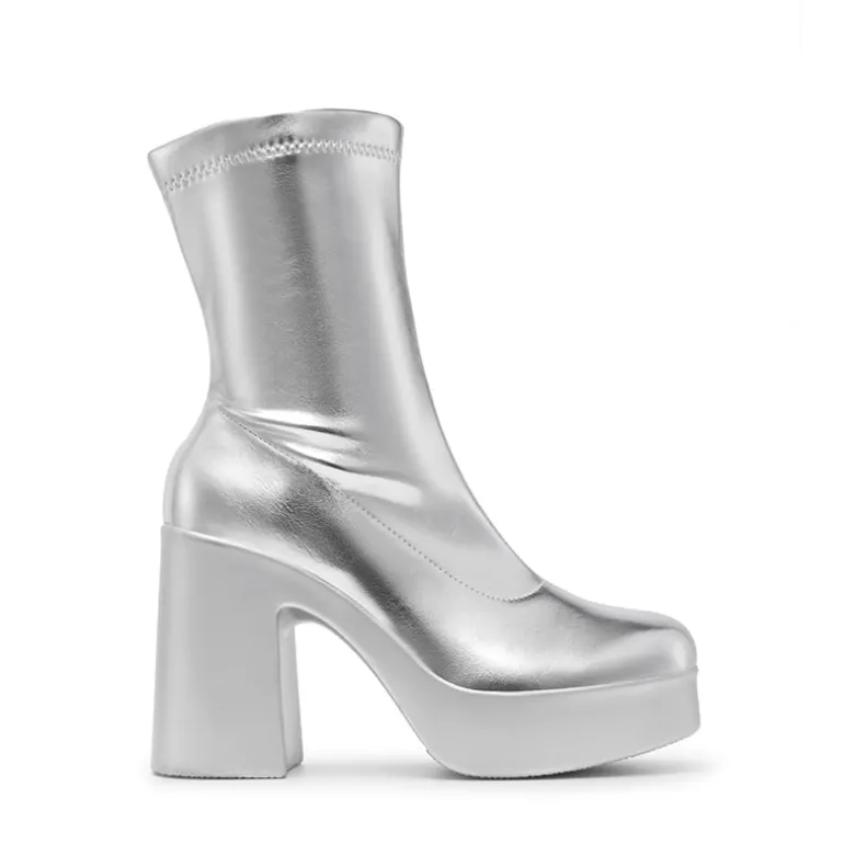 Dreamy Square Toe Platform Chunky Ankle Boots - Stella