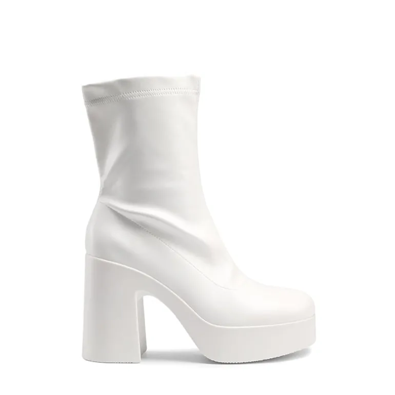 Dreamy Square Toe Platform Chunky Ankle Boots - Stella