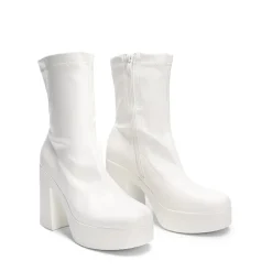 Dreamy Square Toe Platform Chunky Ankle Boots - Stella