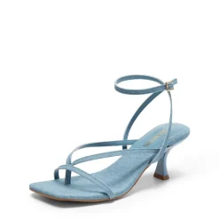 Dreamy Square Toe Strappy Kitten Heels