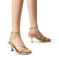 Dreamy Square Toe Strappy Kitten Heels
