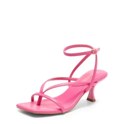 Dreamy Square Toe Strappy Kitten Heels