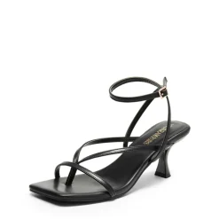 Dreamy Square Toe Strappy Kitten Heels