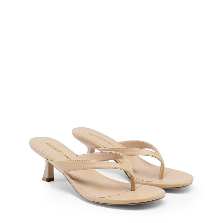 Dreamy Women’s Kitten Heel Thong Sandals