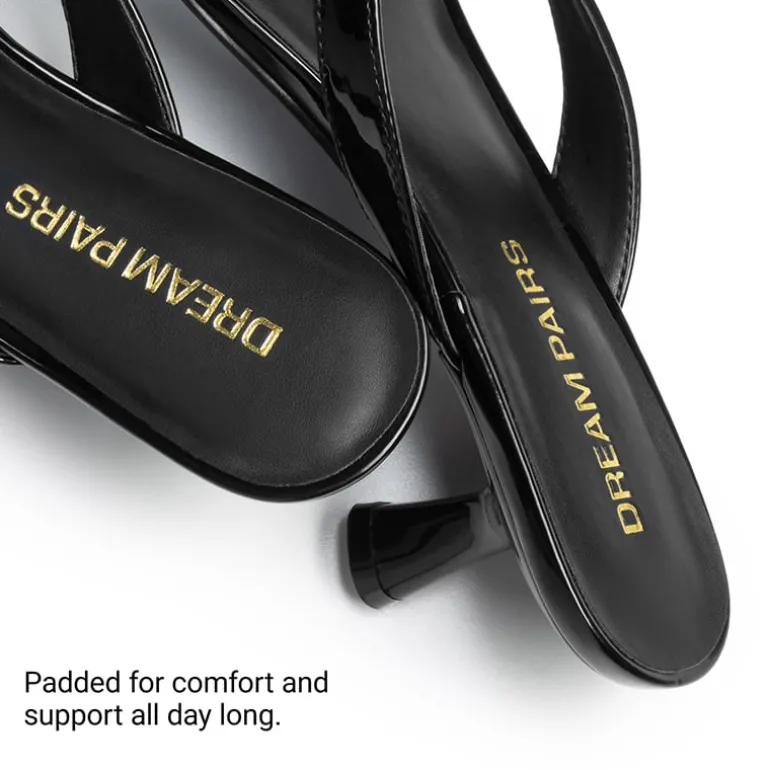 Dreamy Women’s Kitten Heel Thong Sandals