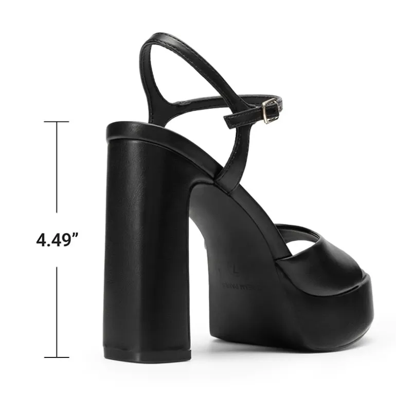 Dreamy Y2K-style Block Heel Platform Sandals