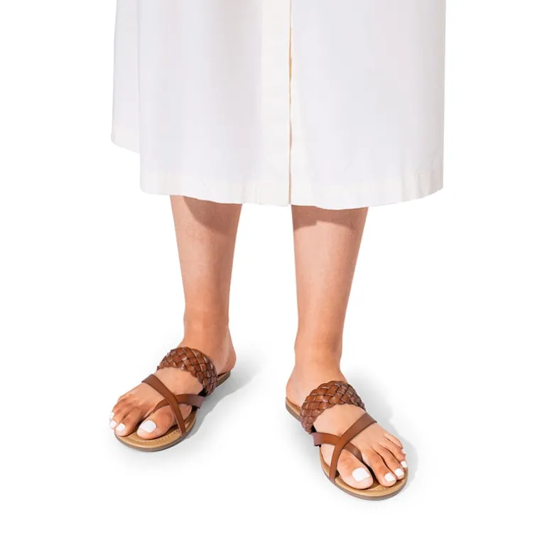 Durable Braided Slide Flat Sandals