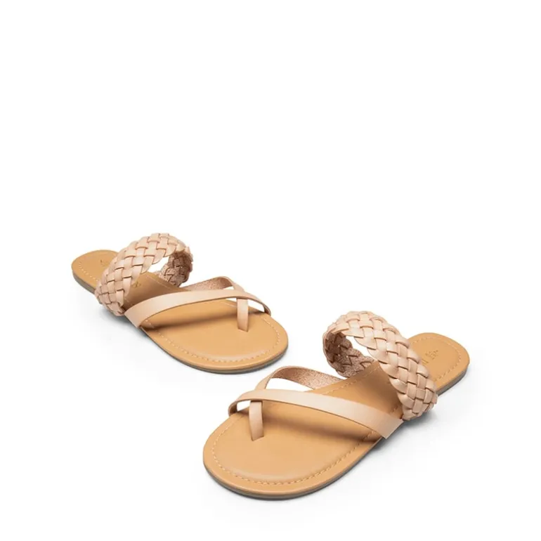 Durable Braided Slide Flat Sandals