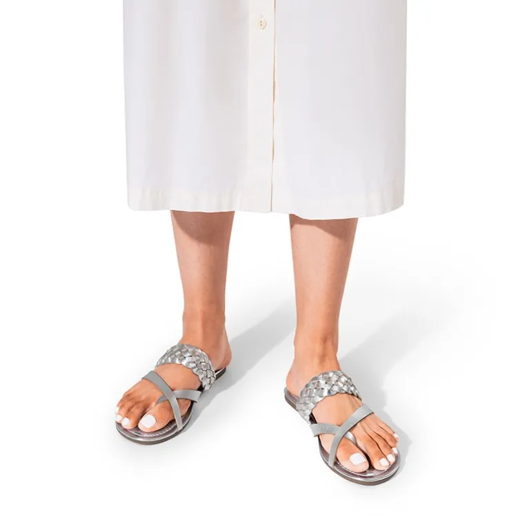 Durable Braided Slide Flat Sandals