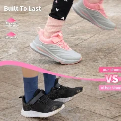 [DuraPlay Flex] Kids Protective High-Density Upper Running Shoes with Reflective Tape