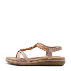 Elastic Ankle Strap Bohemian Flat Sandals