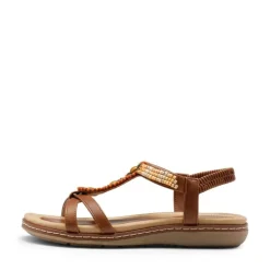 Elastic Ankle Strap Bohemian Flat Sandals