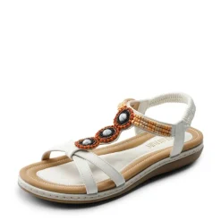 Elastic Ankle Strap Bohemian Flat Sandals