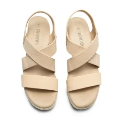 Elastic Ankle Strap Espadrille Wedge Sandals