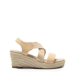 Elastic Ankle Strap Espadrille Wedge Sandals