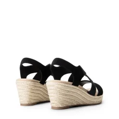 Elastic Ankle Strap Espadrille Wedge Sandals