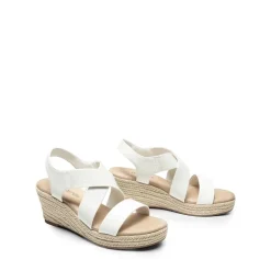 Elastic Ankle Strap Espadrille Wedge Sandals