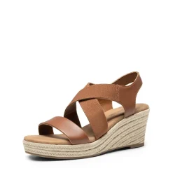 Elastic Ankle Strap Espadrille Wedge Sandals