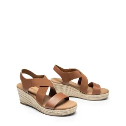 Elastic Ankle Strap Espadrille Wedge Sandals