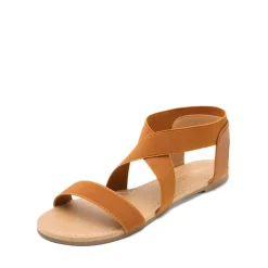 Elastic Ankle Strap Flat Sandals