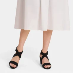 Elastic Ankle Strap Wedge Sandals