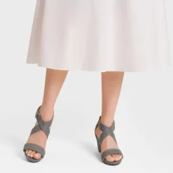 Elastic Ankle Strap Wedge Sandals