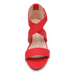 Elastic Ankle Strap Wedge Sandals