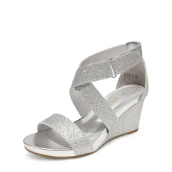 Elastic Ankle Strap Wedge Sandals