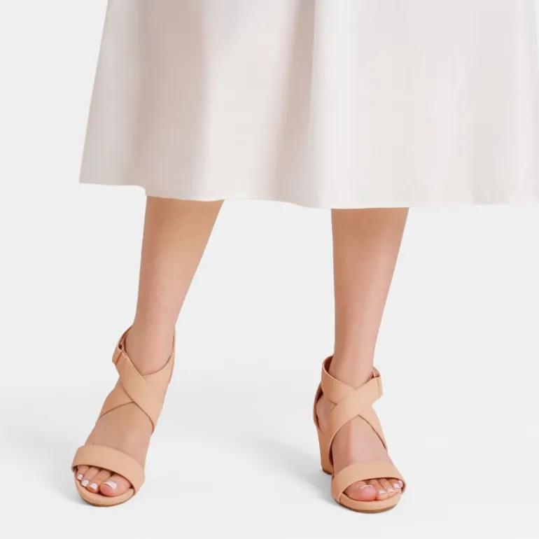 Elastic Ankle Strap Wedge Sandals