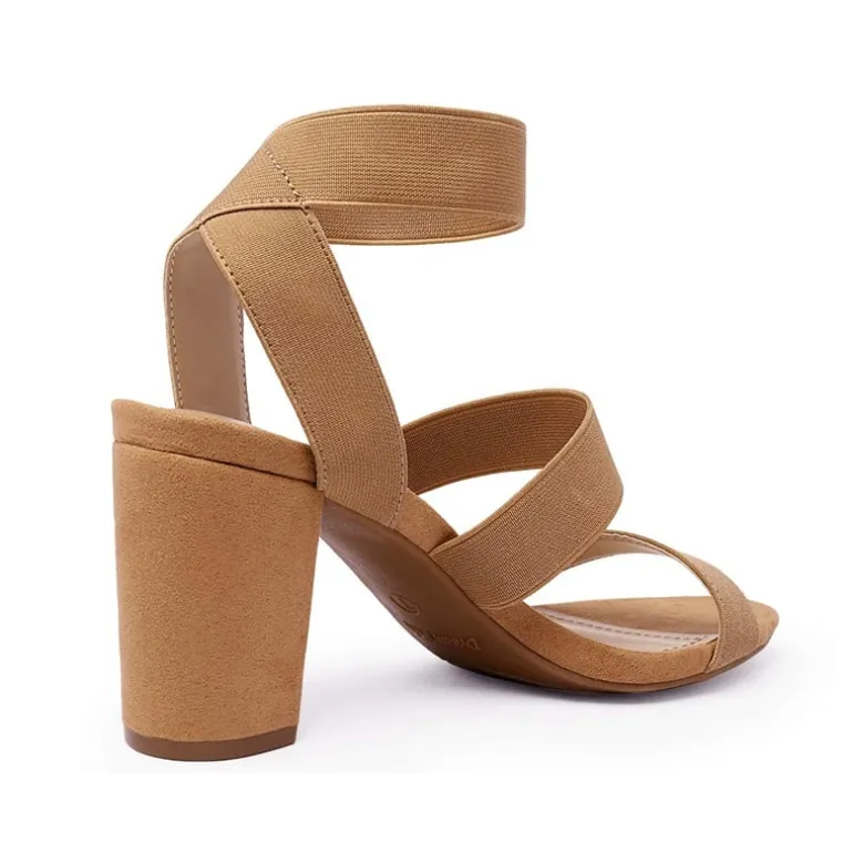 Elastic Chunky Strap Sandals