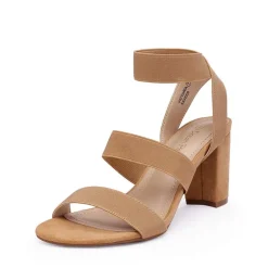 Elastic Chunky Strap Sandals