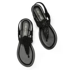 Elastic Gladiator Flat Sandals