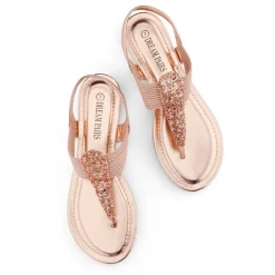 Elastic Gladiator Flat Sandals