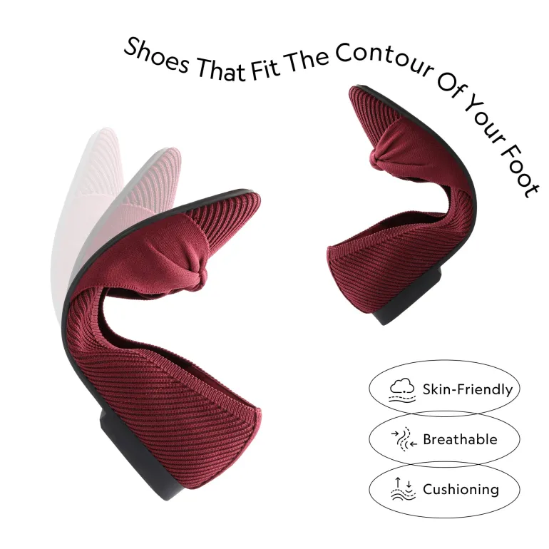 Elegant Lightweight Bow Knitted Flat Shoes
